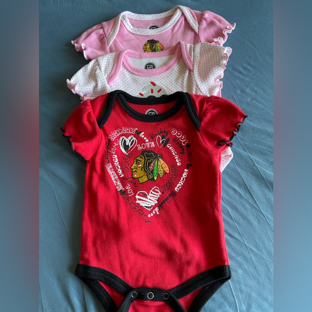 Blackhawks NWOT onesies